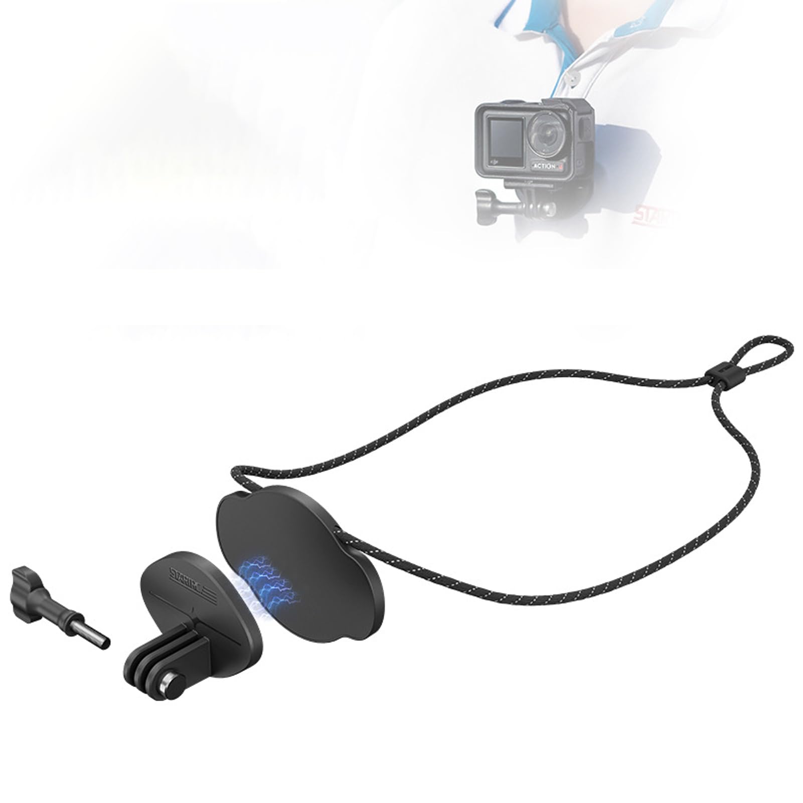 Support de Cou Magnétique, Lanière de Support de Collier pour Selfie POV, Accessoires Vlog pour X4, Action 4