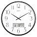 Kpin 13 Inch Silent Non-Ticking Quartz Wall Clock Decorative Indoor Kitchen Clock, Excellent LCD Display,Battery Operated Wall Clock for Living Room,Kitchen,Dining Room,Bedroom (Black, 13" LCD)