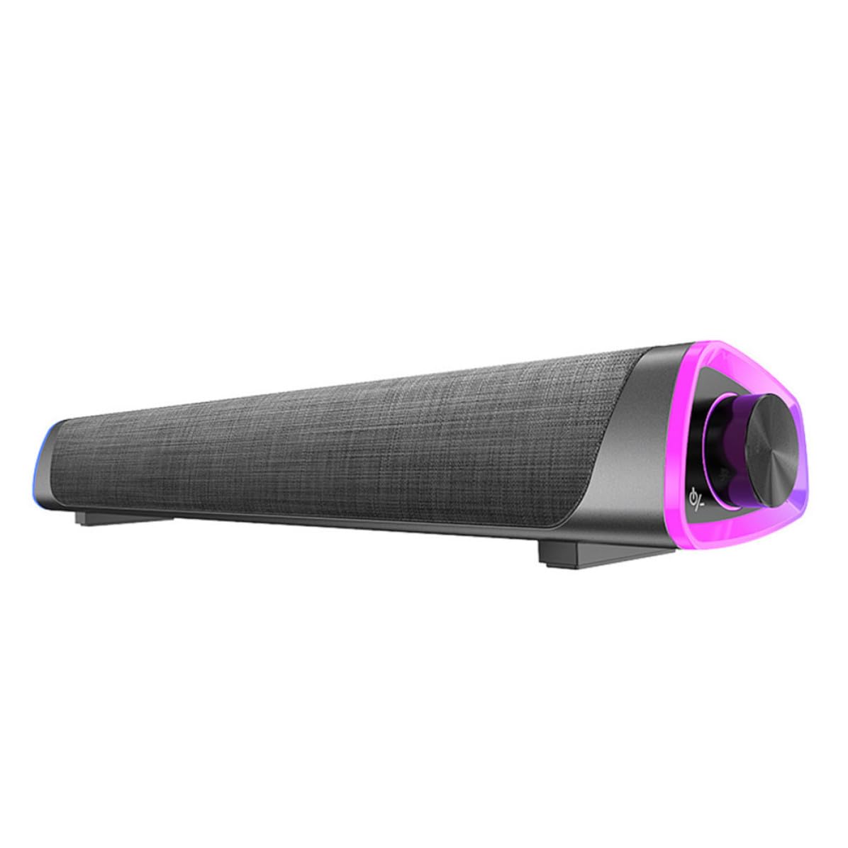 KOMBIUDA Soundbar Cablato Stereo Subwoofer Integrato, Casse Sonore Doppio Altoparlante Nero, Potenza 6w per Computer Desktop e Uso Domestico