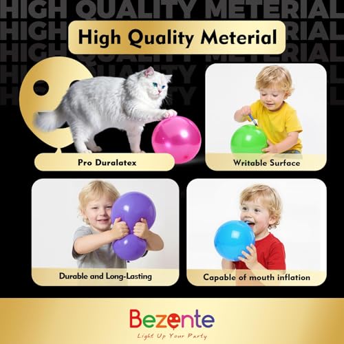 Image of Bezente Pro Duralatex White Extra-Thick Balloons 200 Pack 12 inch