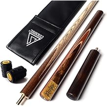 CUESOUL 3/4 Jointed Snooker Cue 57 inch Handcraft with Extension/Joint Protector Packed in Leatherette Cue Bag
