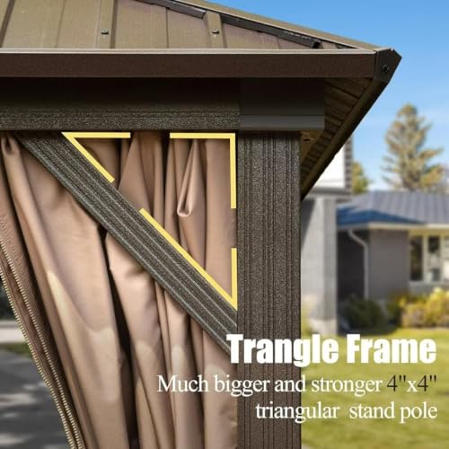 Domi-12×12-Hardtop-Gazebo-Canopy-MetalOutdoor-Aluminum-Gazebo-with-Galvanized-Steel-Double-RoofCurtain-and-NettingPermanent-Gazebo-Pavilion-for-Patio-DeckBackyard Domi 12×12 Hardtop Gazebo Canopy MetalOutdoor Aluminum Gazebo with Galvanized Steel Double RoofCurtain and NettingPermanent Gazebo Pavilion for Patio DeckBackyard