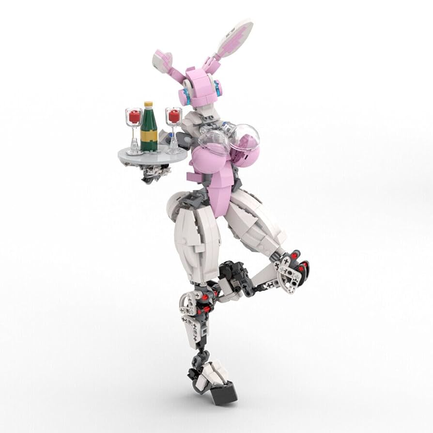 Amazon.com: ZITIANYOUBUILD Pink Rabbit Robot 468 Pieces from