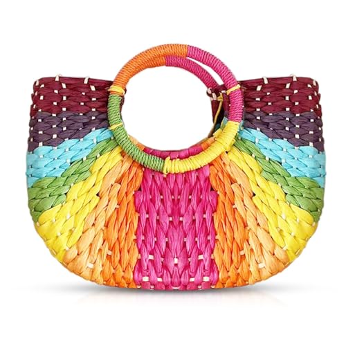 Bolso Tote de playa tejido para mujer miniatura 1