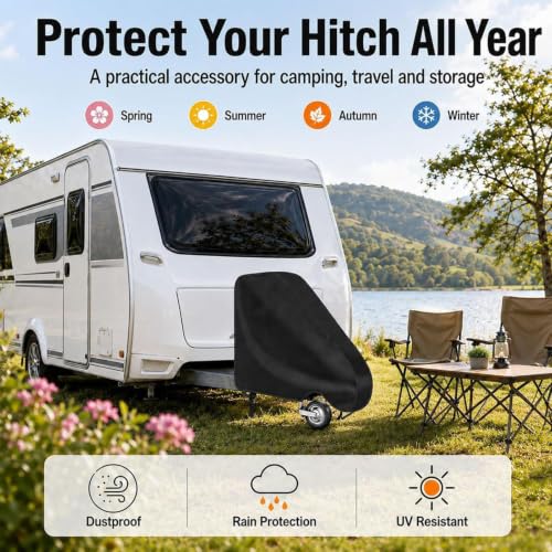 Cubierta de enganche para camión y remolque con protector solar e impermeable 5