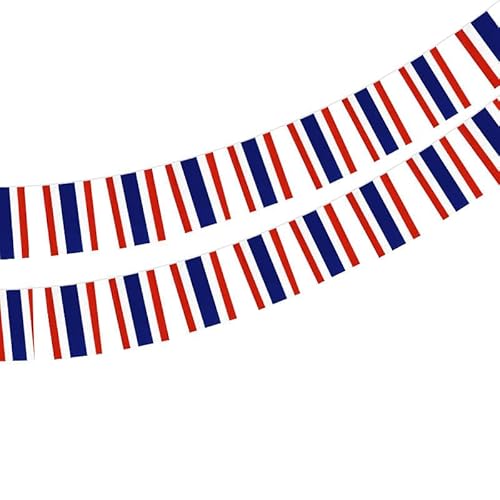 Bandera de Tailandia 40 Unidades Bandera de Tailandia, Guirnalda Tailandia 11.4M, Bandera Nacional 14 x 21 cm para Decoraciones de Bares