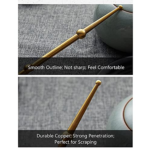 Puur Koper Acupunctuur Massage Pen Facial Tool Met Doek Zak Acupoint Massager Voor SPA Meridiaan Baggeren Chinese Klassieke - Afbeelding 6