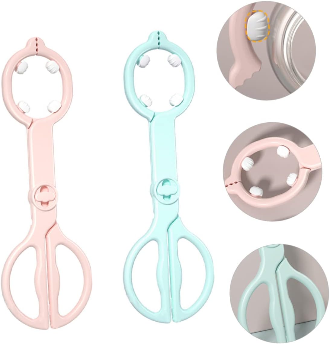 BESTonZON 2pcs Bottle Clamp - Feeding Bottle Tong Extended Handle for Newborn Care and