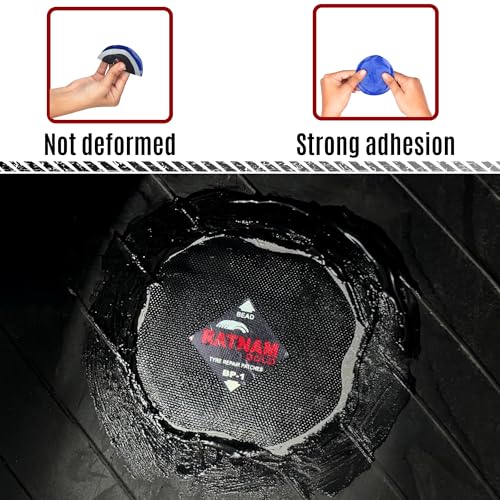 Image of Bias Ply Tyre Repair Patch 1 NO. Box Qty 20 Pcs, Strong Rubber Puncture Fix for Motorcycle, Scooter & Two Wheeler Tyres