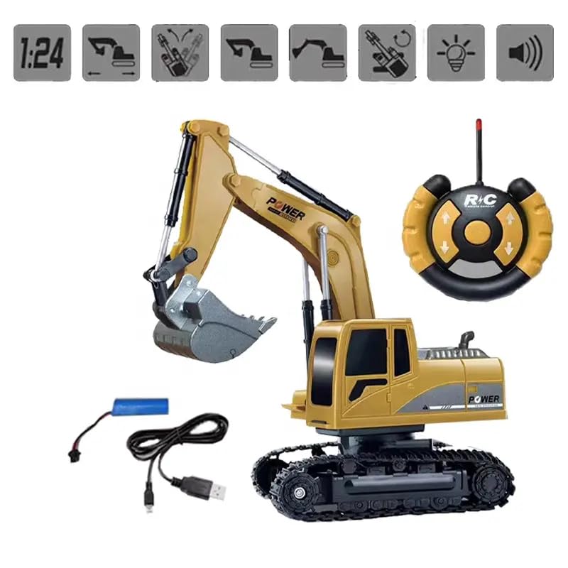 Image of Magicwand 1:24 Scale Die-Cast Alloy Crane【Box Packed】【Mustard】 with Openable Doors Working Lights & Shockers【Pack of 1】