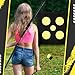 Silipull Bow and Arrow Set 8 Pcs Archery Bow Game Set with 6 Foam Tipped Arrows & 1 Pop Out Target for Safe Archery Combat LARP CS Shooting Outdoor Camping Bows for Adult from Beginner to Advanced