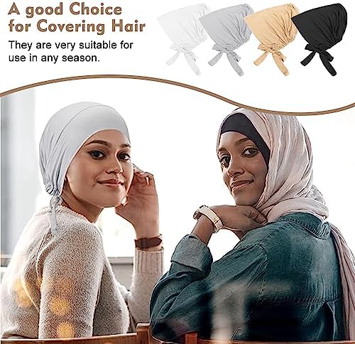 Bon&eacute; Interno De Hijab De Cor S&oacute;lida, Algod&atilde;o, El&aacute;stico, Hija | MercadoLivre