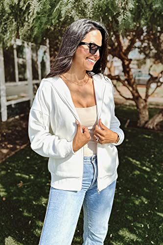 Image of PRETTYGARDEN Women's Fall Zip Up Hoodies Sweatshirts
