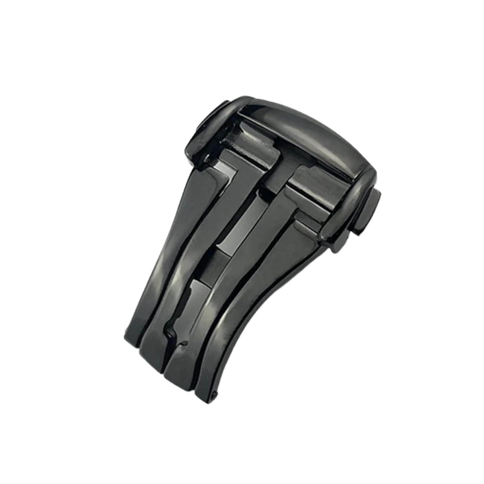 Fibbia per orologio deployante a punta da 18mm 20mm per cinturino in pelle di gomma Omega Chiusura a farfalla in acciaio inossidabile in oro rosa nero