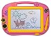 ikidsislands IKS88P [Travel Size] Color Magnetic Drawing Board for Kids & Toddlers - Non Toxic Mini Magna Sketch Doodle Educational Toy for Girls, with 1 Pen & 2 Stamps (Pink)