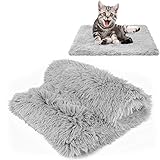 CHMMY Flauschig Hundedecke Weiche Katzendecke Fleecedecke Waschbare Deck für Haustier Hunde Katzen Welpen Weiche Warme Matte für Haustier Hunde Katze Welpe (Grau,S:36 x 56 cm)