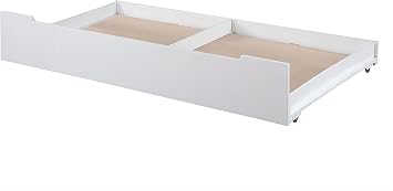 Bedroom Furniture Bed Frame, Classic Platform Upholstered Bunk Bed with Trundle Frame Mattress Foundation, No Box Spring Required for Bedroom Copper Queen Bed Oak & White Twin Trundle