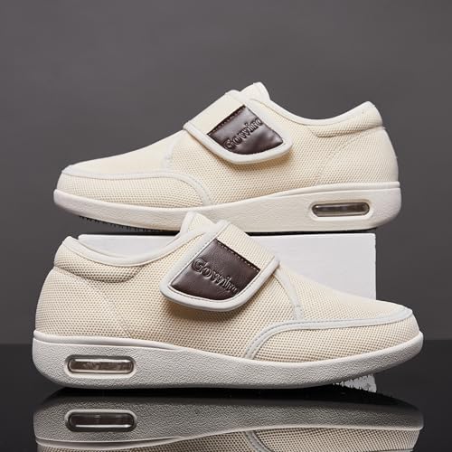 Wide Diabetic Edema Shoes, Fully Adjustable Closure, Easy to Put on and take Off, air Cushion Walking Shoes Suitable for Swollen feet of The Elderly for Outdoor4
