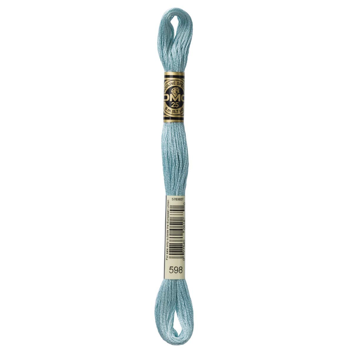 DMC Embroidery Floss Mouline Stranded Cotton Thread for Hand Embroidery and Sewing - Colour No: 598-12 x 8m Skeins — image 1
