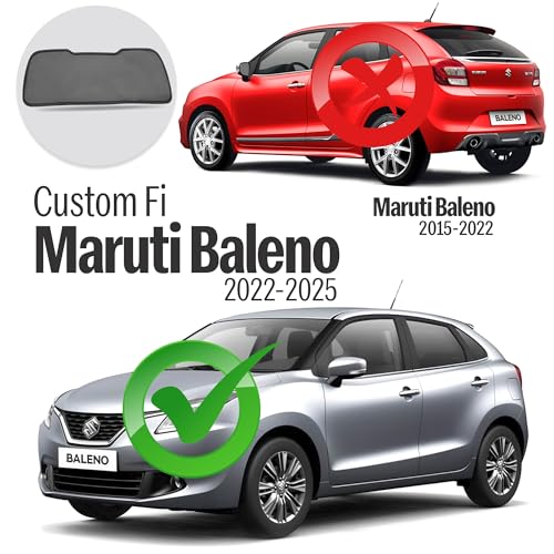 Image of Autofact Dicky Curtain for Maruti Baleno (2022 to 2025) | Custom Fit Rear Windshield Sunshade | UV & Heat Protection | Foldable Mesh | Privacy & Cooling Car Accessory