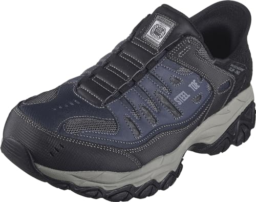 Image of Skechers Men's Hands Free Slip-ins Cankton-Faison St Industrial Shoe | Work, Slip-ins, Steel Safety Toe, Electrical Hazard, Air-Cooled Memory Foam