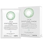 Cica Calming Mask for Face Sensitive Irritated Skin, Soothing, Moisturizing, Korean Anti Aging Face Mask, Eve Vegan, Chamomile, Hyaluronic Acid 10EA