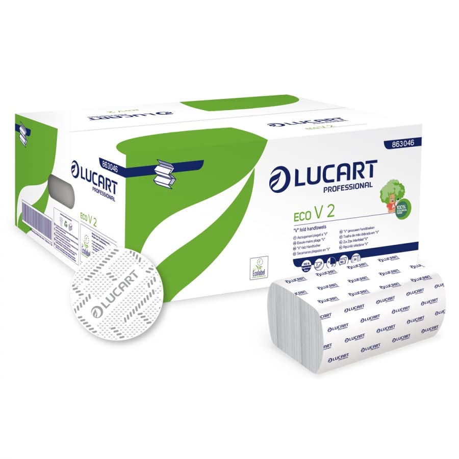 Serviettes en papier Lucart | Sèche-mains doux et absorbants | Distributeur compatible | Certifié écologique