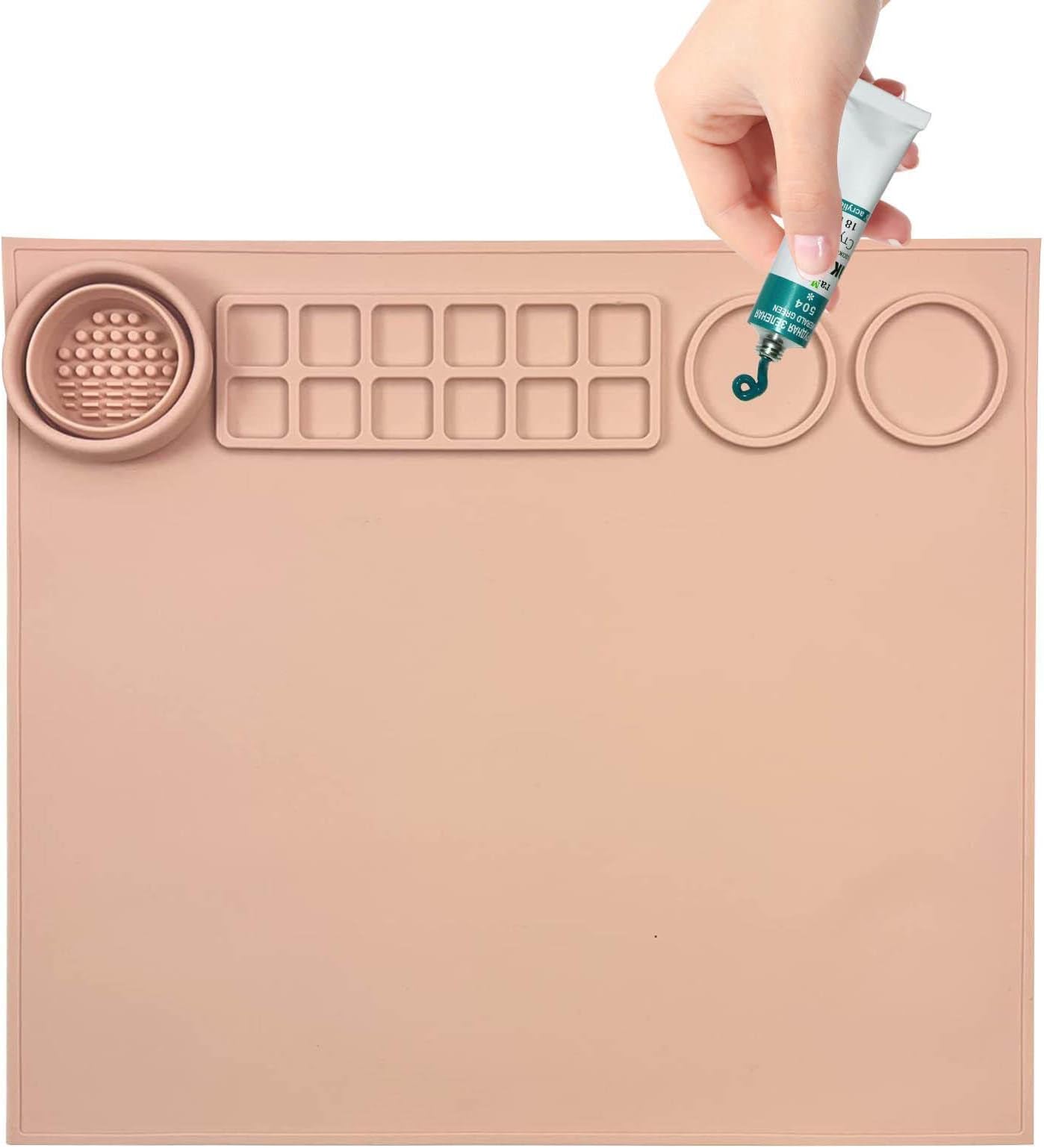 Craft Paint Mat, 17x15inch Nonstick Craft Mat Silicone Sheet Crafting, Painting Mat for Craft, Nonstick Silicone Sheet for Painting Art Clay DIY Creations Nedyet