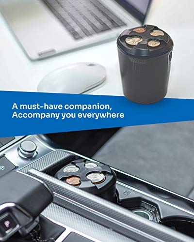 Image of JOYTUTUS Coin Holder For Car, High Capacity, Universal, Sort Coins, Black