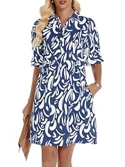 Navy Blue Abstract Print