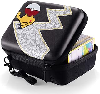 Bheddi Case for PTCG Cards [Premium] Card Storage Tin Box Travel Game Cards Case | Holds 400+ Cards | Gift for Boy & Girl (Pika Classic)