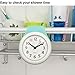 Shower Clock, Haoun Silent Bathroom Wall Clock Water Resistant Battery Operated no Ticking Noise/Small Clock with Second Hand Easy to Read (Cyan)