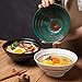 YUN TAO Ceramic Ramen Bowls Set of 4, 35 oz Large Japanese Style Serving Bowls for Salad,Udon, Soba, Pho,Pasta, Asian Soup Noodle,Suitable as Housewarming Gifts