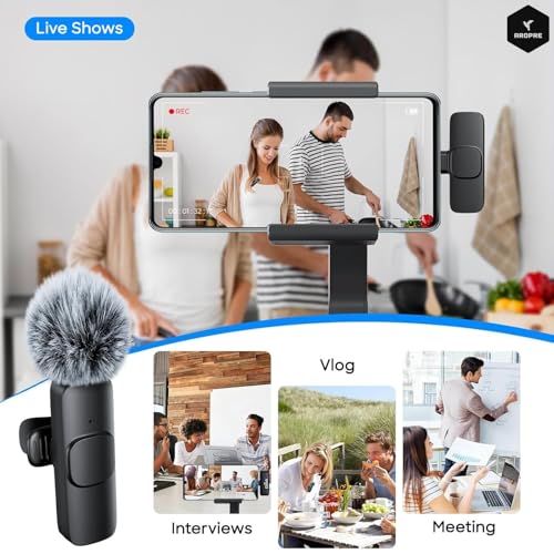 Image of AI K9 Professional Wireless Microphone for YouTube, AI Noise Cancelling Lavalier Mic for Video Recording, Best Wireless Mic for Content Creators