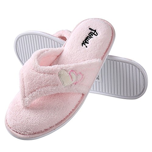 eBigValue Splash Spa Comfort Slippers for Women and Teens – Soft Thong Indoor Flip Flops with Non-Slip Sole and Cozy Fabric3