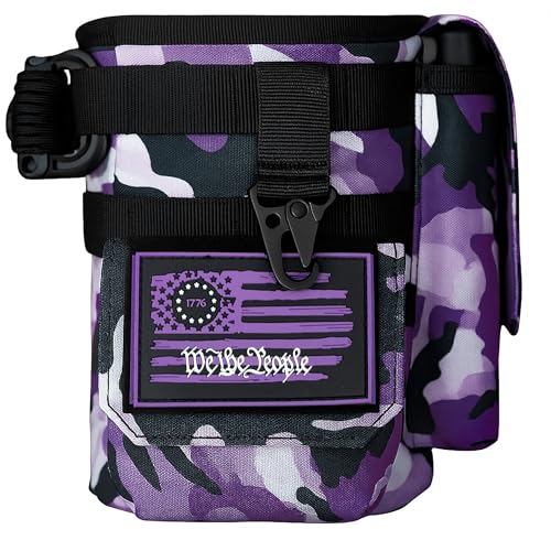 Battle Bottle Sleeve - 64 oz Water Bottle Sleeve Only - Fits Many 2L Steel Bottles Cover Rugged & Versatile Design with Storage for Phone, Wallet & Keys - Ultraviolet