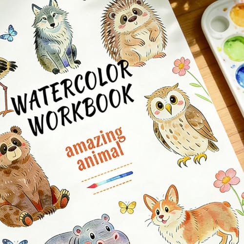 Carnet aquarelle animaux bloc de dessin mignon format voyage