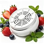 Vegetable Fruit Purifier, Portable Automatic Vegetable & Fruit Cleaner Washer with Electrolysis & Vortex Technology, 4 Cleaning Modes for Pesticide Removal, Waterproof, for Home Kitchen (White)