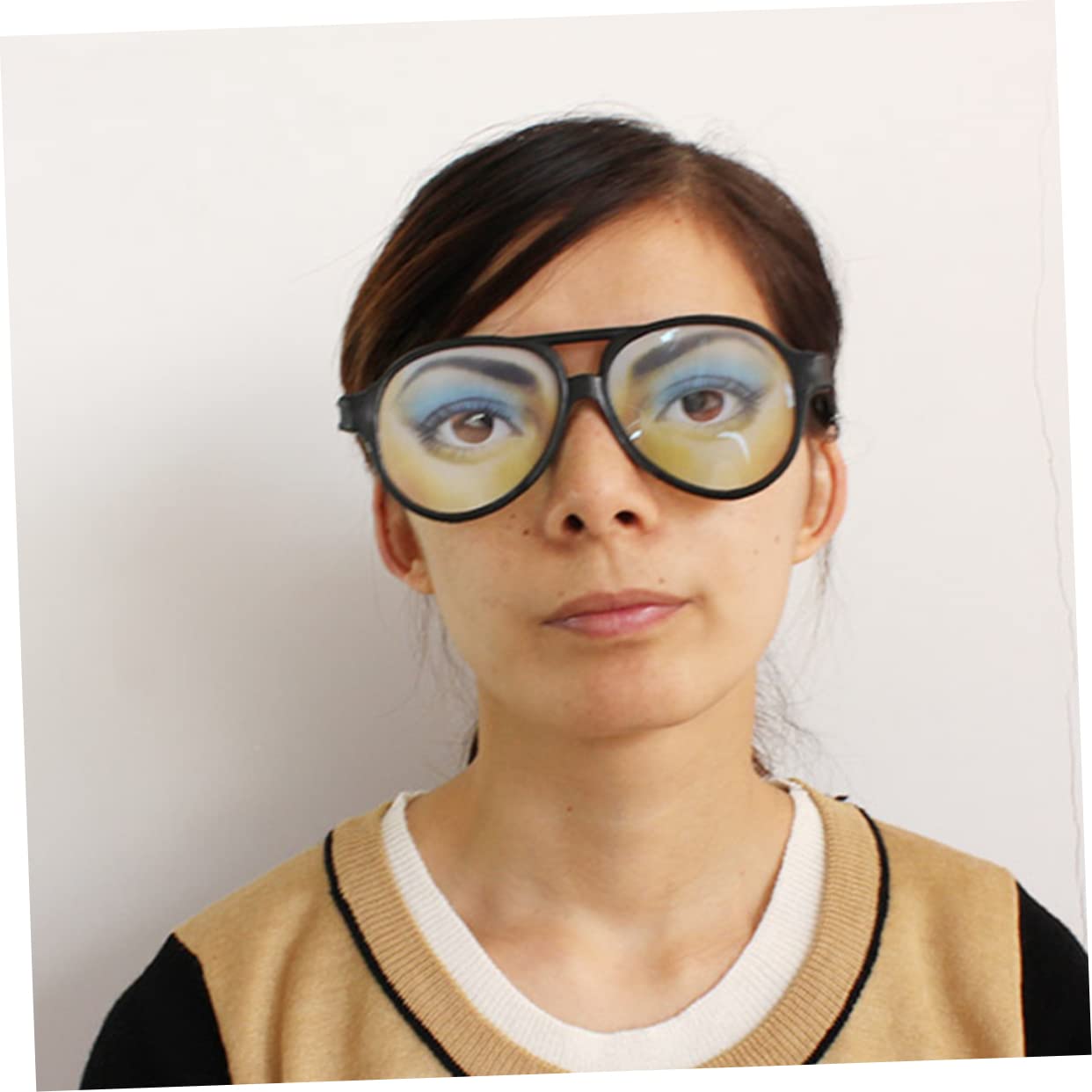 WOFASHPURET Funny Props Party Plastic Glasses Toy 8pcs Party Glasses Eye Patterns Costumes