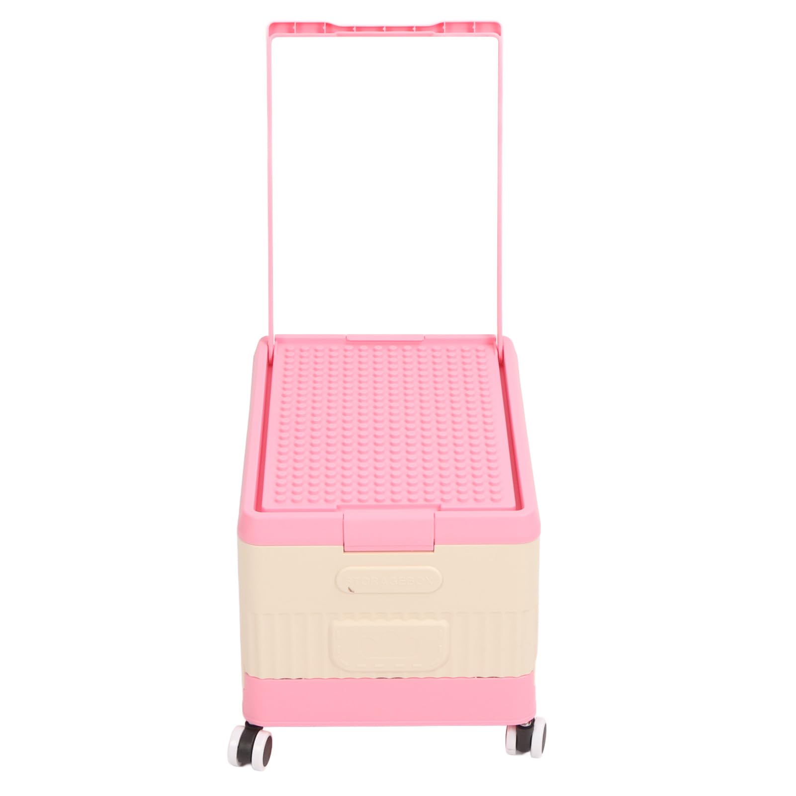 Tbest Pojemnik na Zabawki z Kółkami, Składana Konstrukcja (PINK)