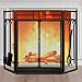 AMAGABELI GARDEN & HOME Fireplace Screen with Door and Tools Set 48