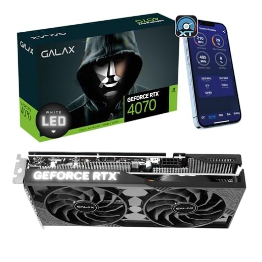GALAX GeForce RTX™ 4070 1-Click OC 2X, Xtreme Tuner App Control, 12GB, GDDR6X, 192-bit, DP*3/HDMI 2.1/DLSS 3/Gaming Graphics Card