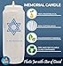 9 Day Memorial Candles, 3 Pack - Plastic Jar with Star of David - 7” Tall Pillar Candles for Religious, Prayer, Party Decor, Vigil and Emergency Use - by Ner Mitzvah