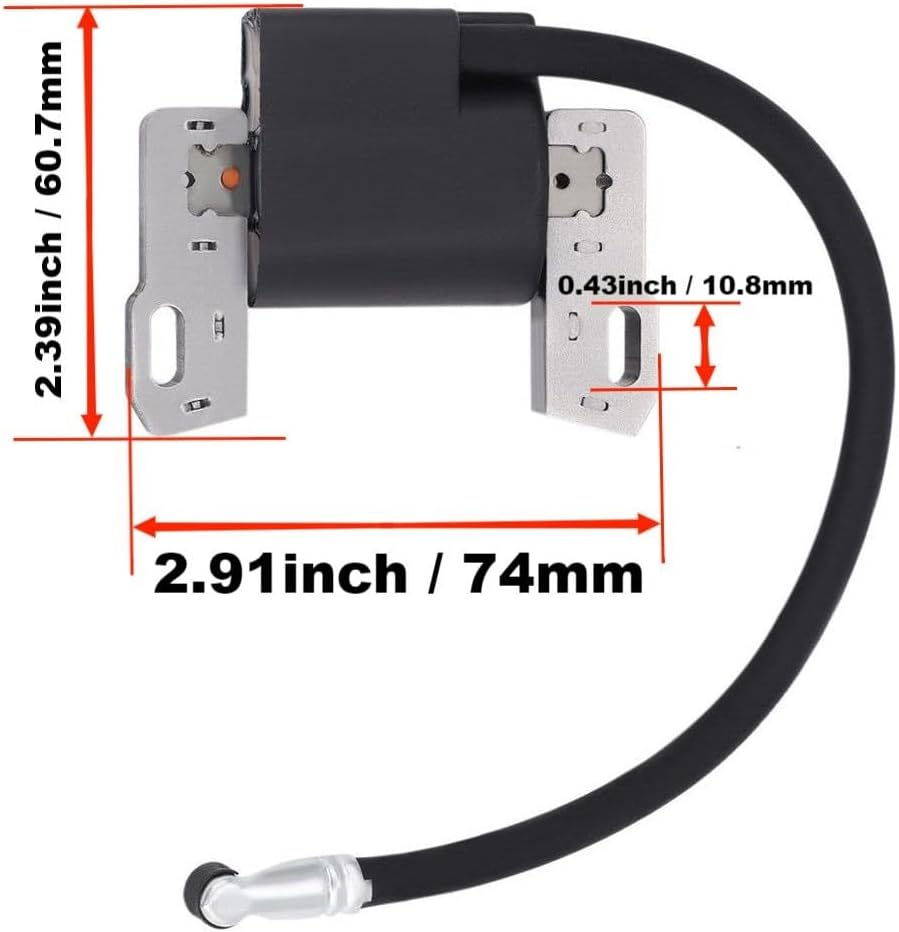 843931 799651 Ignition Coil Solid State Module Compatible with Briggs & Stratton 592846 691060 499447 440445 Intek V-Twin 18-22HP Engine replace for John Deere mower 4045A7 405777 (2)