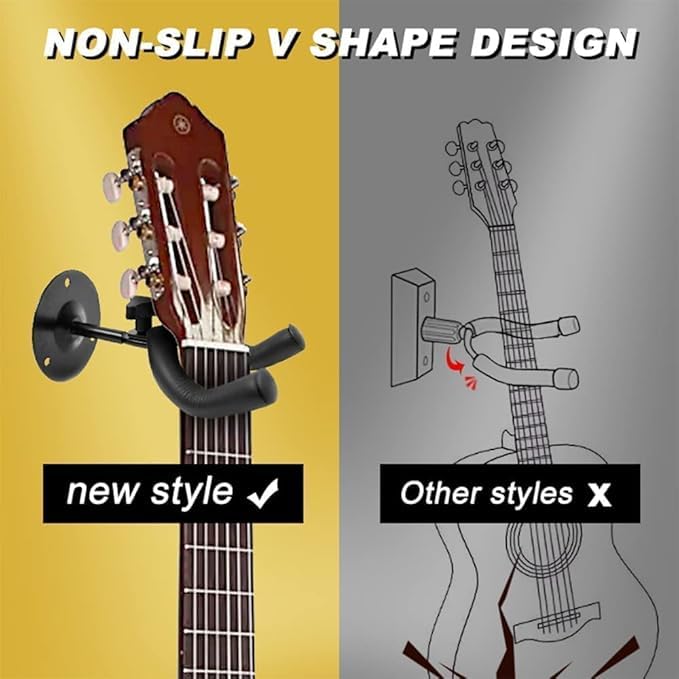 Image of MOCKING BIRD Guitar Belt with guitar wall mount hanger Adjustable Buckle Guitar strap for acoustic Guitar Electric Guitar bass Guitar Hanger with Colourful Plectrum picks