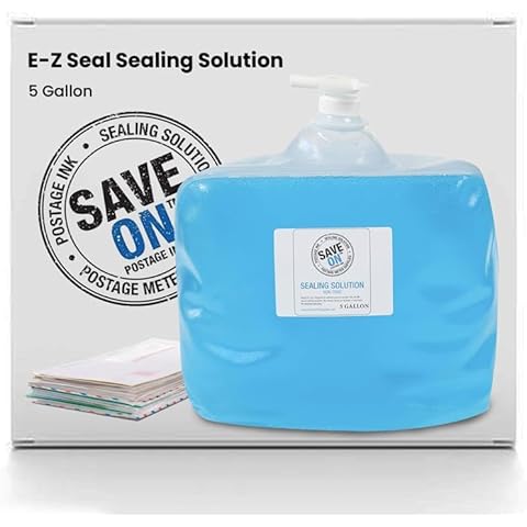Save On Postage Ink E-Z Seal Sealing Solution - Sealing Solution for DM Series Mailing System - PB 605-0 E-Z Seal - Postage Meter Sealing Solution (5 Gallon) Cover