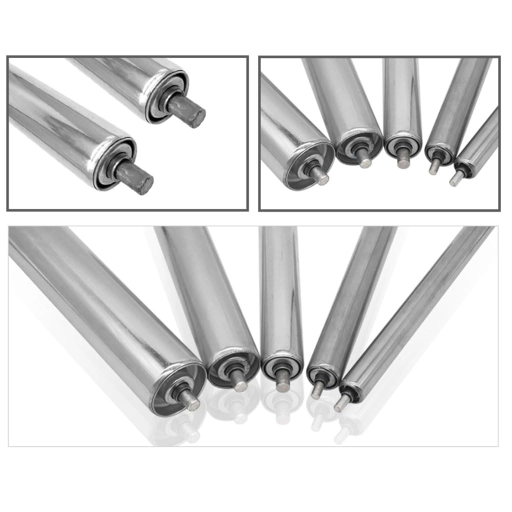 1 STÜCKE Schwerkraft-Förderrolle aus Edelstahl, Durchmesser 25 mm, 38 mm, 50 mm, 60 mm, Gesamtlänge 100 mm, 200 mm, 300 mm, 400 mm, 500 mm(50x450mm)