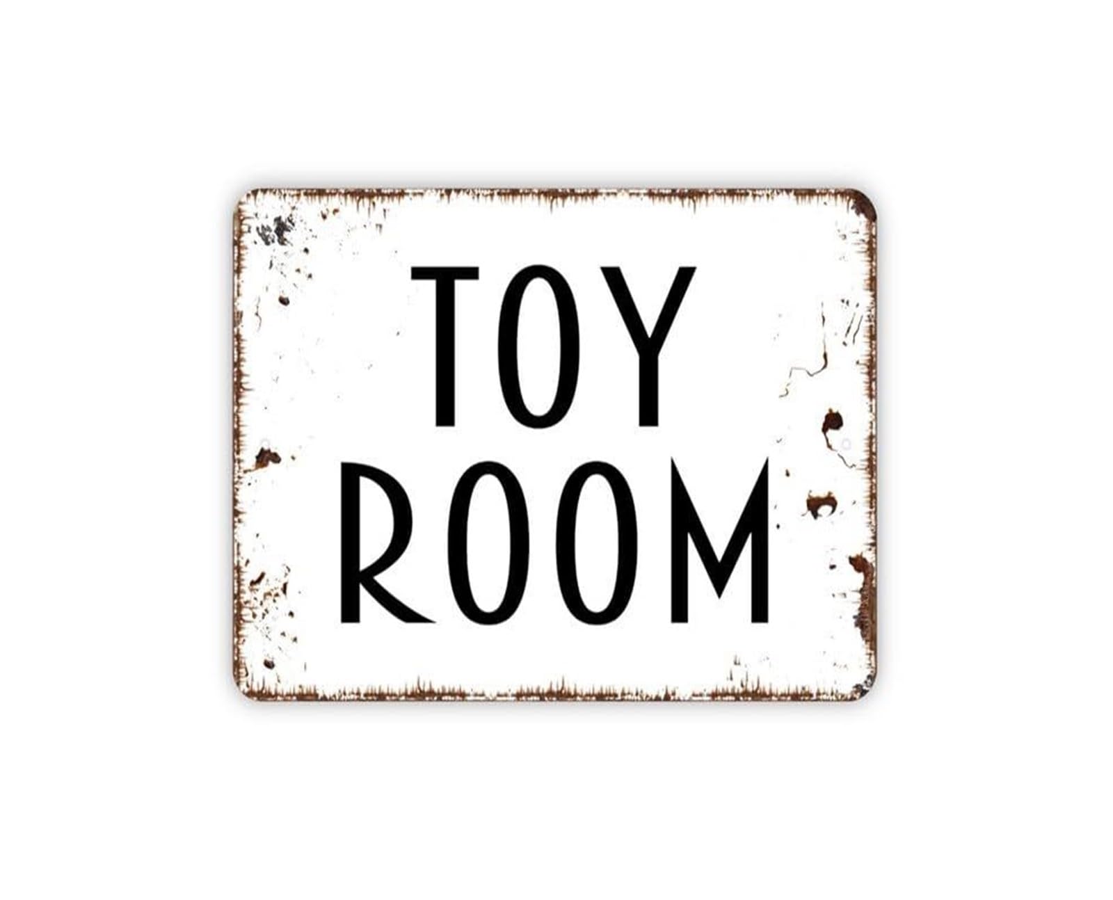 TAMDDBPJD Farmhouse Playroom Sign Kids Toy Room Metal Tin Sign Rustic Wall Art for Nursery Bedroom Decor Housewarming Gift Idea 8 X 12 inch