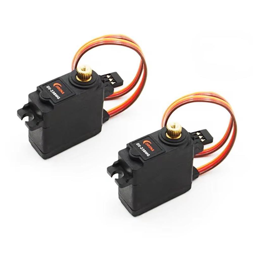 SPARKHOBBY 1PC/2PCS/4PCS Corona DS-238MG Metal Gear Digital Servo Ball Bearing 4.0kg/0.15sec/22.0g High Torque servo for RC Drones Models (2PCS DS-238MG)