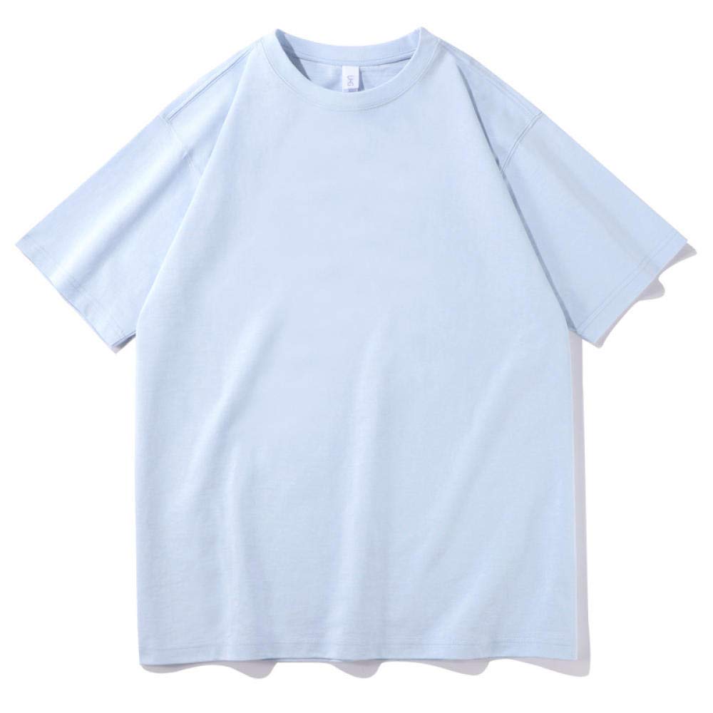 T-shirt męski 230 g, ciężki, bawełniany, luźny, na lato, okrągły dekolt, masywny kolor, 6 sztuk, 15, XL